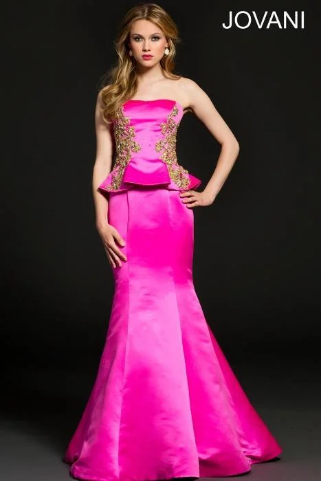 Chic Style, Always In Vogue Jovani 20113 Strapless Long Formal Gown