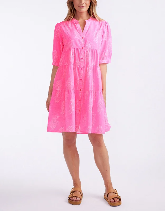 Comfortable Casual Wear Marilyn Mini Dress - Shrine Pink