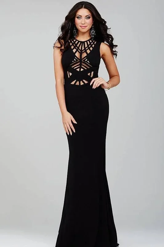 Premium Fashion Jovani 21494 Prom Long Sleeveless Formal Dress