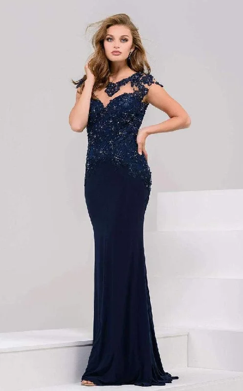 Chic Wardrobe Essentials Jovani 32600 Cap Sleeve Long Prom Gown