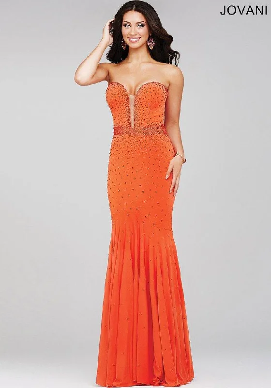 Imeless Style Jovani 33058 Strapless Long Formal Prom Gown