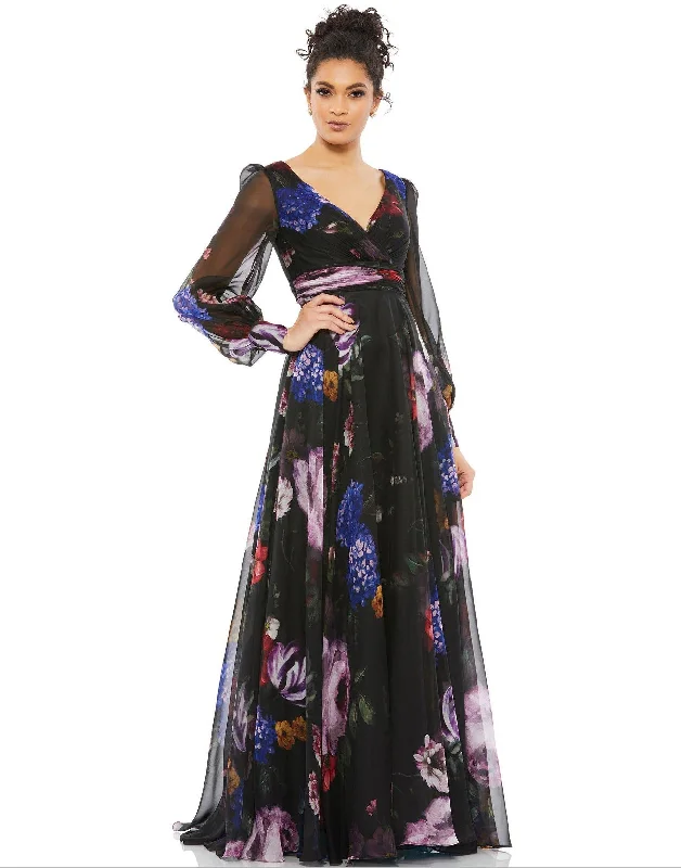 Women Wear Boutique Mac Duggal 67872 Long Mother of Bride Floral Dress