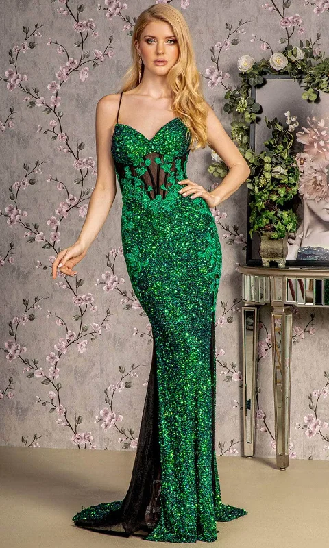 Special Offers GLS by Gloria GL3217 - Sleeveless Sequin Prom Gown