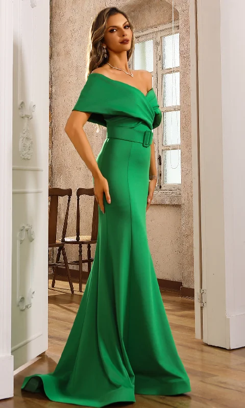 Limited Time Offers Terani Couture 251M4260 - Short Sleeve Seam-Sculpted Evening Gown