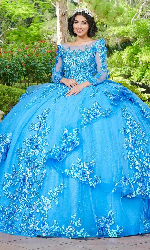 Exclusive Designer Collection Quinceanera Collection 26082 - Long Sleeve Bateau Neck Ballgown