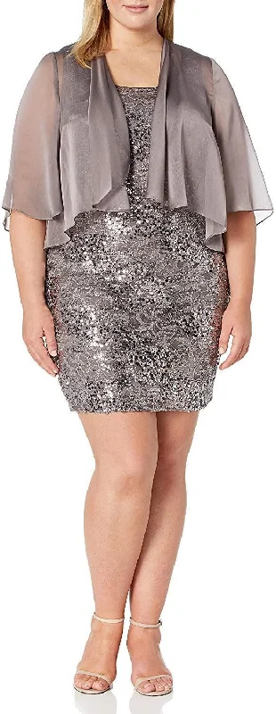 Trendy Women's Collection Alex Evenings AE85122313 Alex Evenigs Short Fiteed Formal Dress Sale