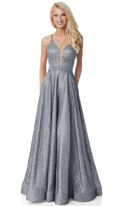 Cool Prices Blush by Alexia Designs - 20345 Shimmering Two Toned Woven Long Gown