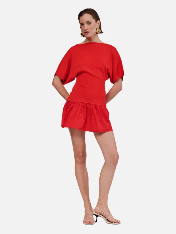 Unique Women’s Fashion Pieces Naples Drop Waist Mini Dress - Red