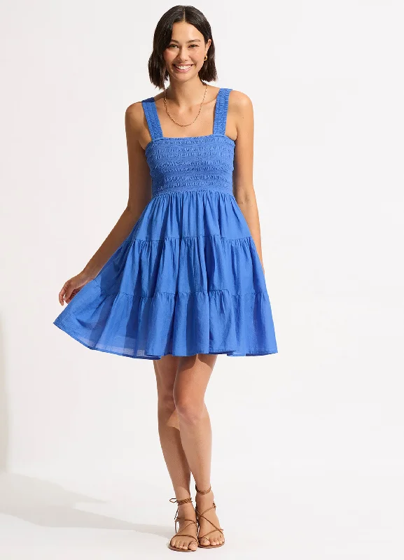 Fashionable Casual Tops Faithful Mini Dress - Azure