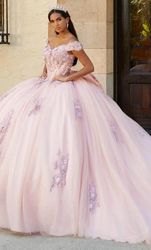 Comfort Centric Apparel Quinceanera Collection 26061 - Embroidered Off-Shoulder Ballgown