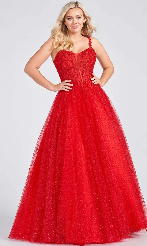 Chic And Comfortable Ellie Wilde EW122049 - Scoop Glitter Prom Ballgown