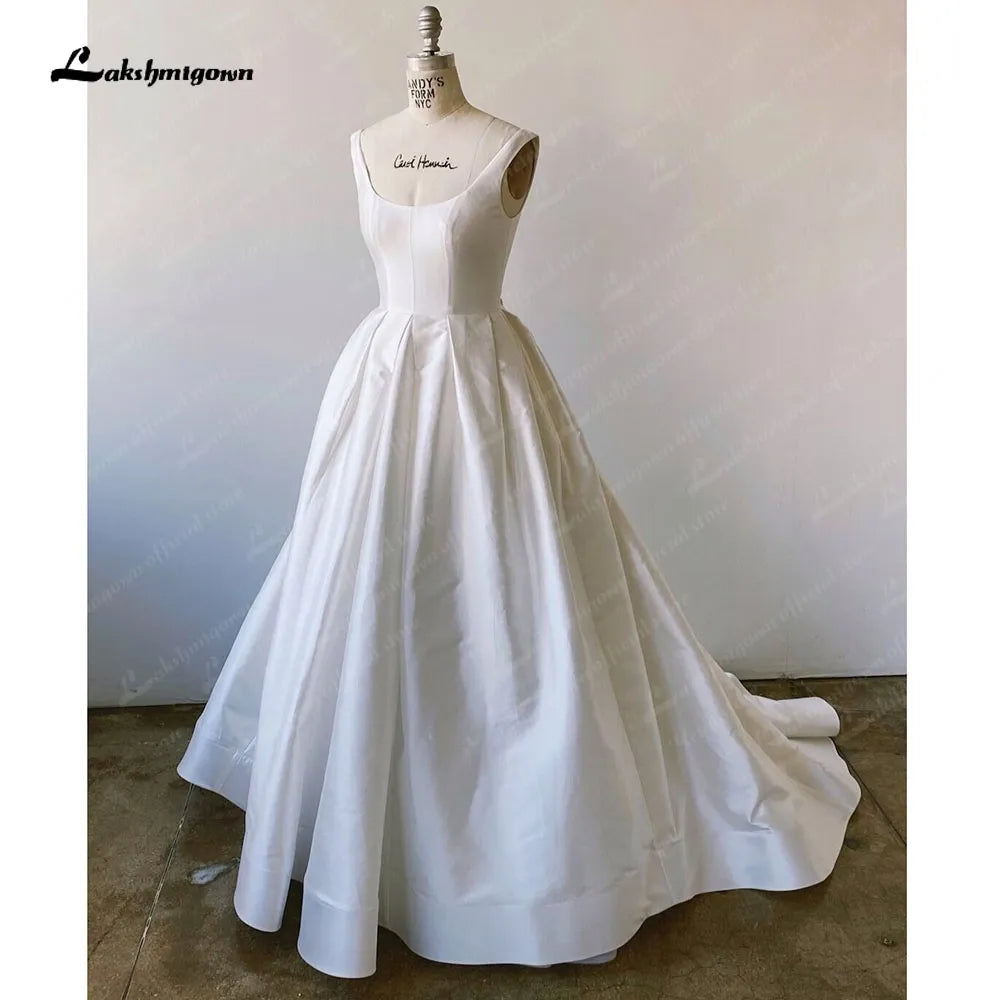 Casual Chic for Women Roycebridal Sexy Women Satin Surah A Line Wedding Dress Cowl Neckline 2025 Vestiti Donna Beach Summer Bridal Gowns