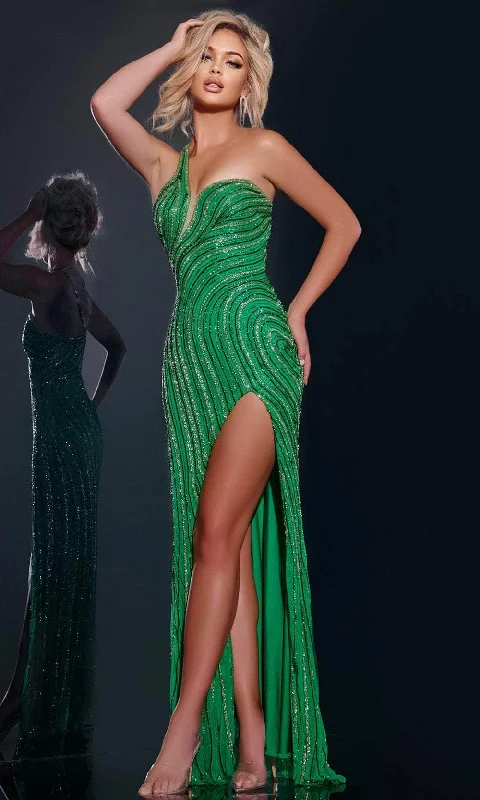 Current Trends Jovani 34010 - Sequin One Shoulder Prom Gown with Slit