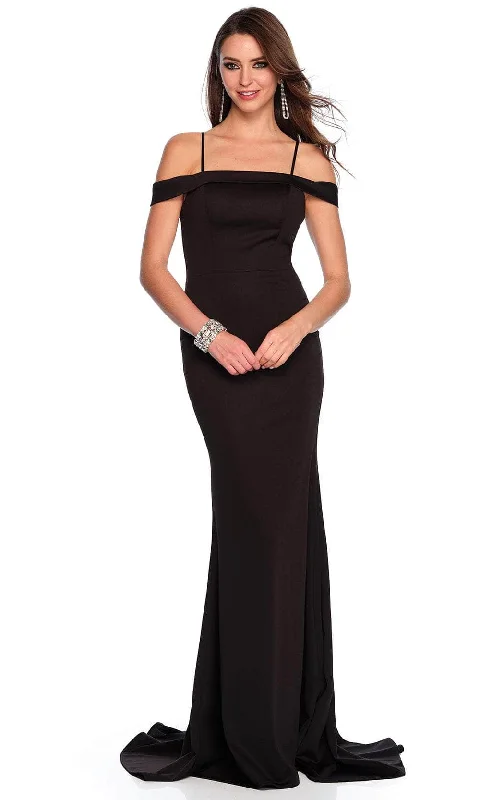 Redefining Women's Fashion Dave & Johnny 11399 - Cold Shoulder Fitted Bodice Prom Gown