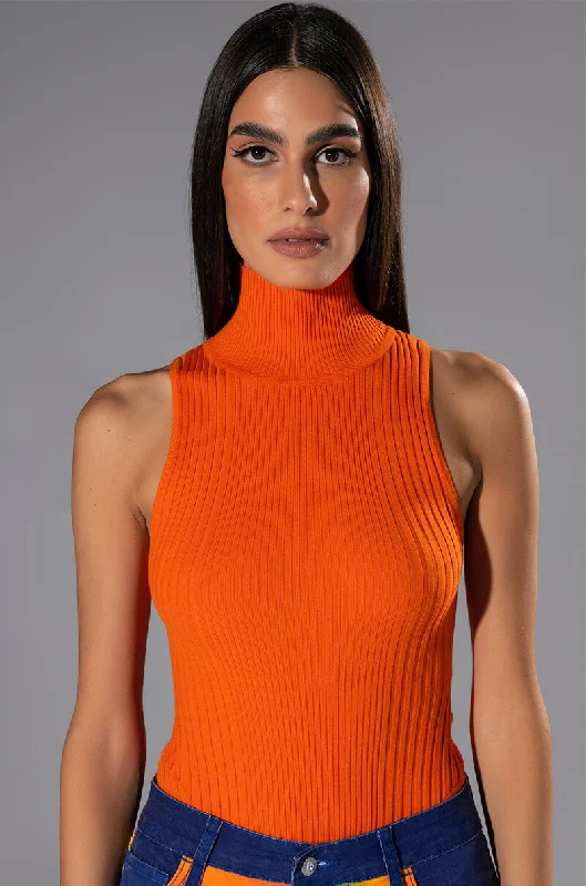 Designer Women’s Fashion Online PAXTON SLEEVELESS TURTLENECK RIB BODYSUIT