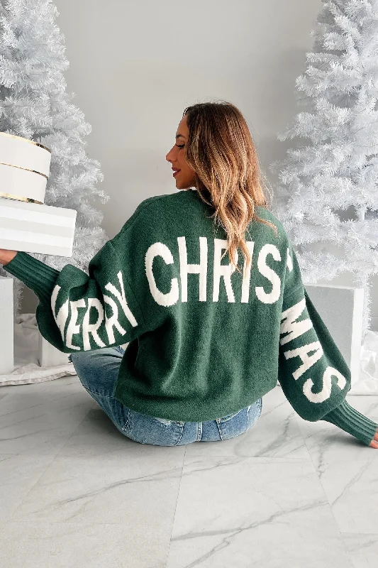 Clearance Sale Online Festive Mood Holiday Sweater (Green)