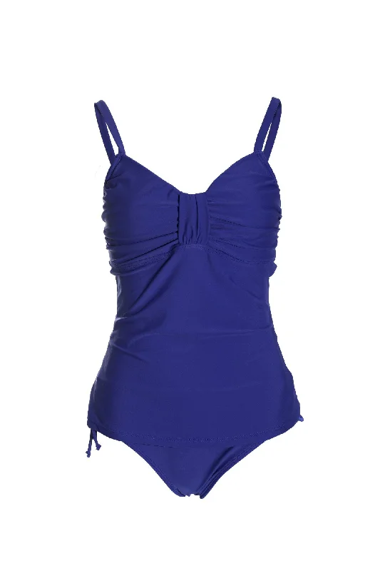 Sophisticated Outfits Plain Tankini Top & Brief set | ROYAL | 0723AR