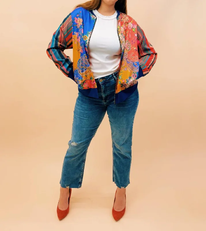 Women's Clothing Online Faith Bomber Jacket In Multicolor