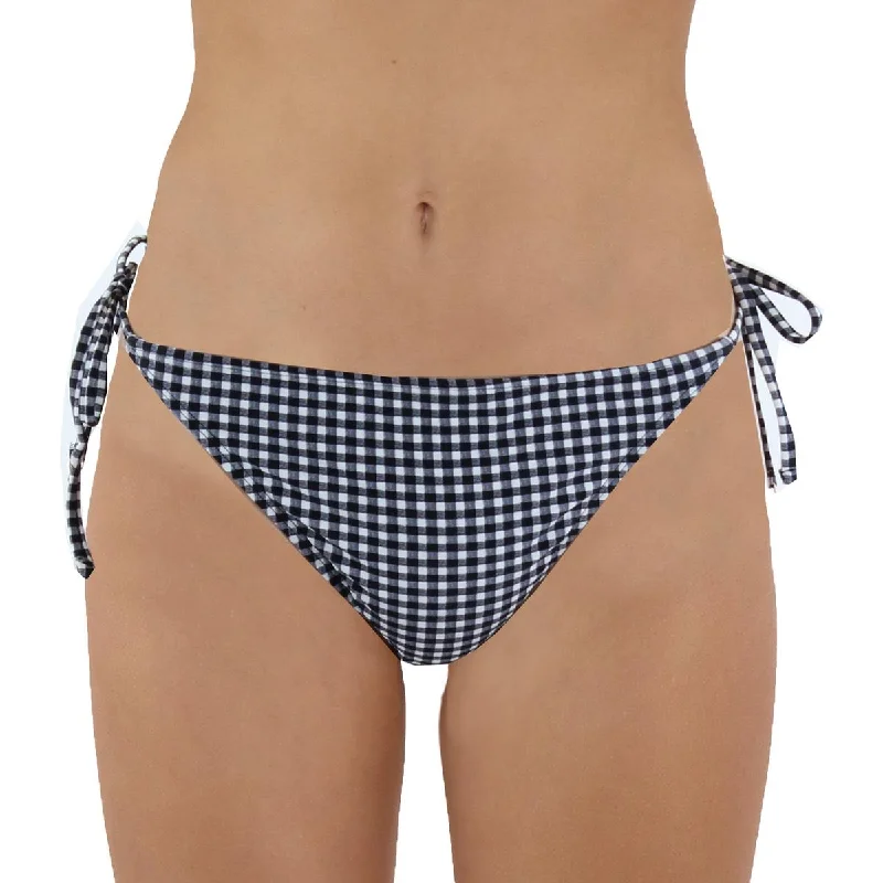 Women’s Outerwear for All Weather Conditions Womens Checkered Side Tie Swim Bottom Separates