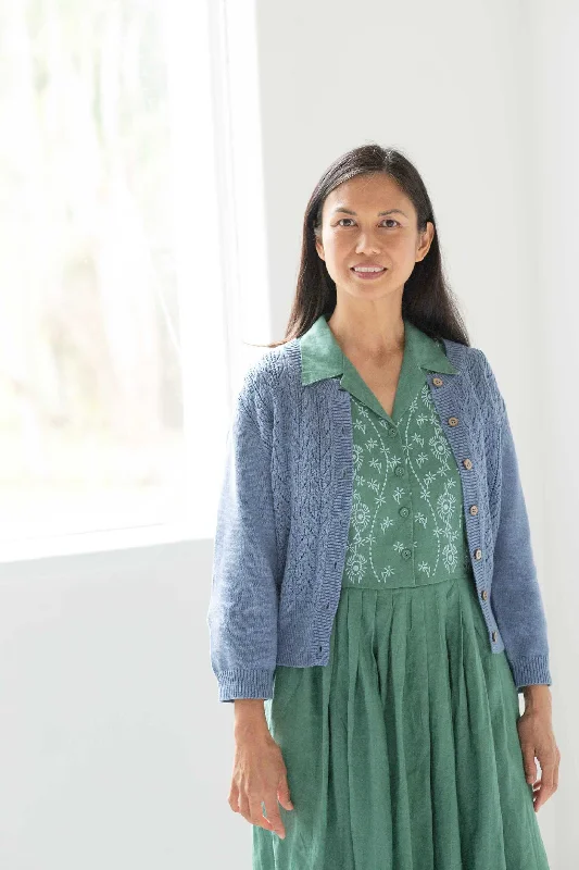 Effortless Everyday Wear Ava cardigan Denim Blue