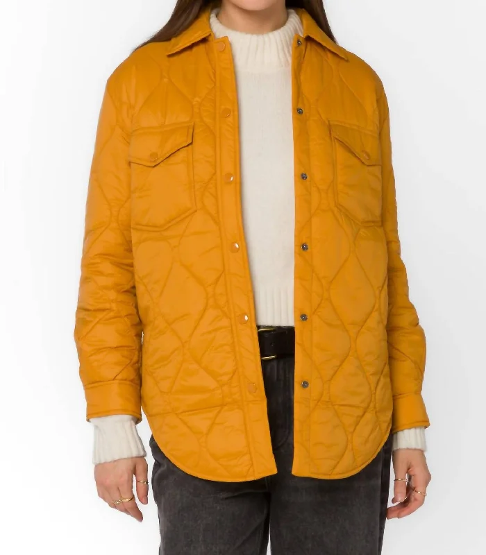 Women's Clothes Bella Puffer Jacket In Butterscotch