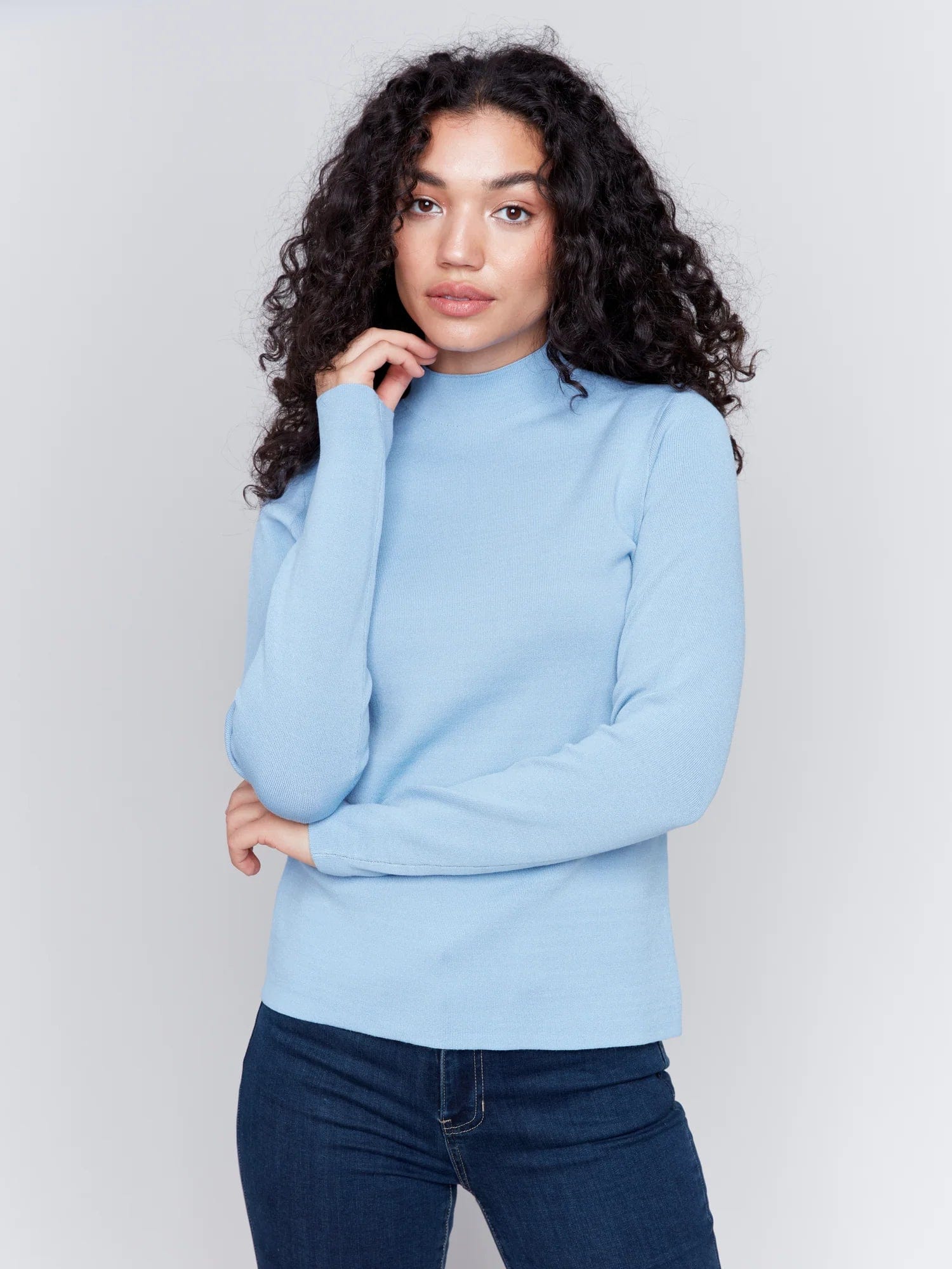 Best Deals Of The Season Charlie B Reversible Jacquard Mock-Neck Fitted Sweater - C2681-965C