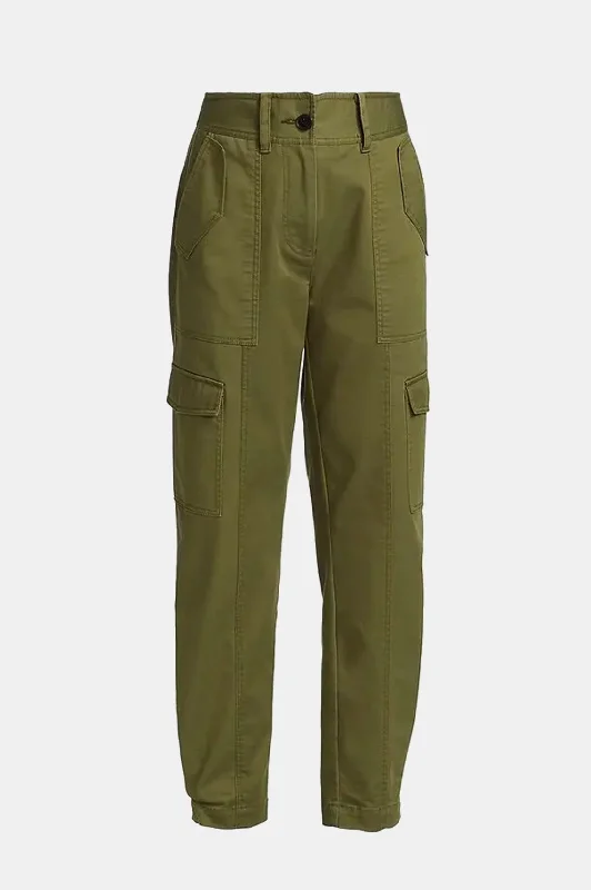 Fashion For Every Occasion Elian Utility Pant in Fatigue Green