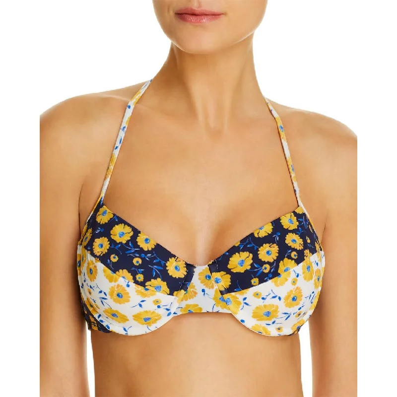 Discover Now Womens Floral Underwire Swim Top Separates