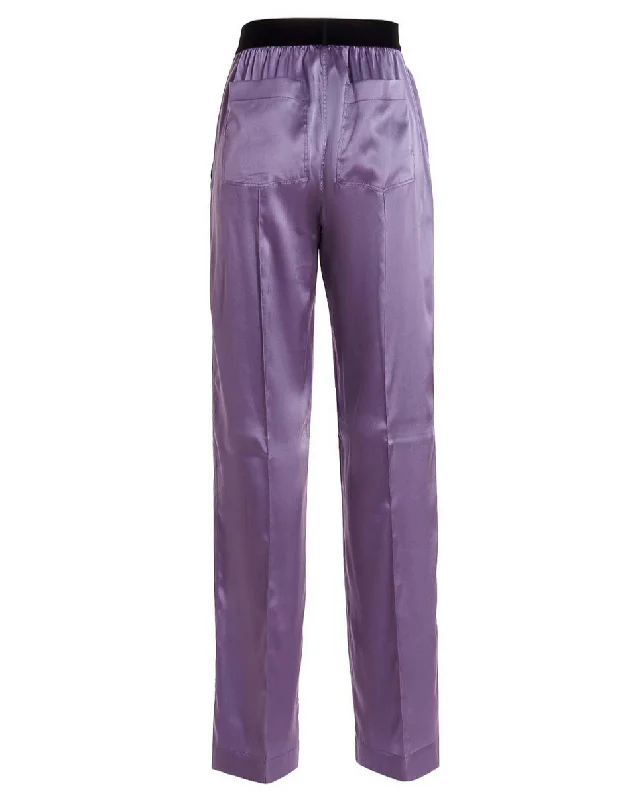 Limited Edition Tom Ford Womens Silk Pants In Lilac