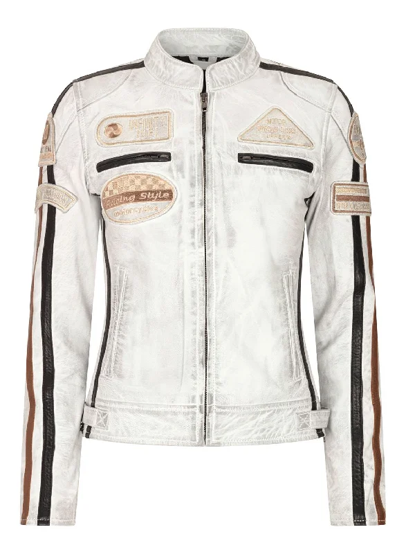 Minimalist Style Leather Motorcycle Biker Jacket