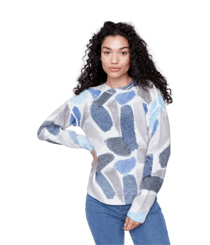 Travel Essentials Charlie B Printed Reversible Crew-Neck Sweater - C2546R-918A