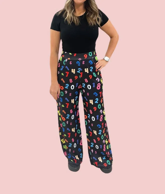 Shop Our Looks 123 Fun Teacher Palazzo Pants In Black Multi