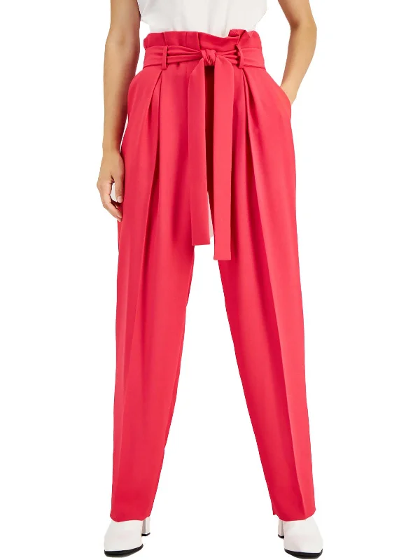 Trendy Women’s Dresses Online Womens Paperbag Waist Polyester Dress Pants