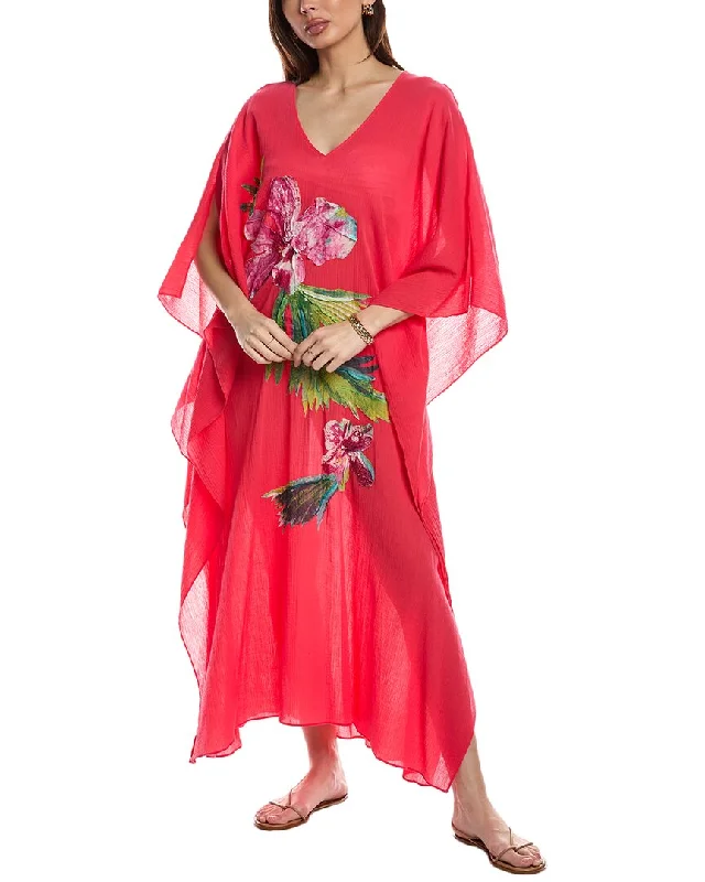 Fashion Forward Femme Natori Applique Caftan