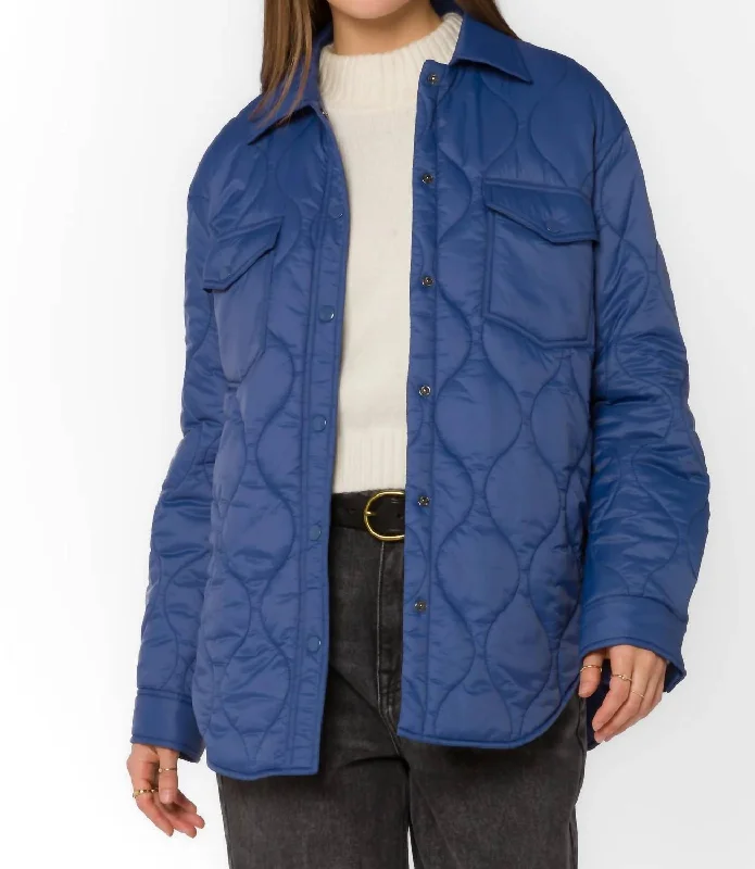 Outfits Ideas Bella Puffer Jacket In Deep Cobalt