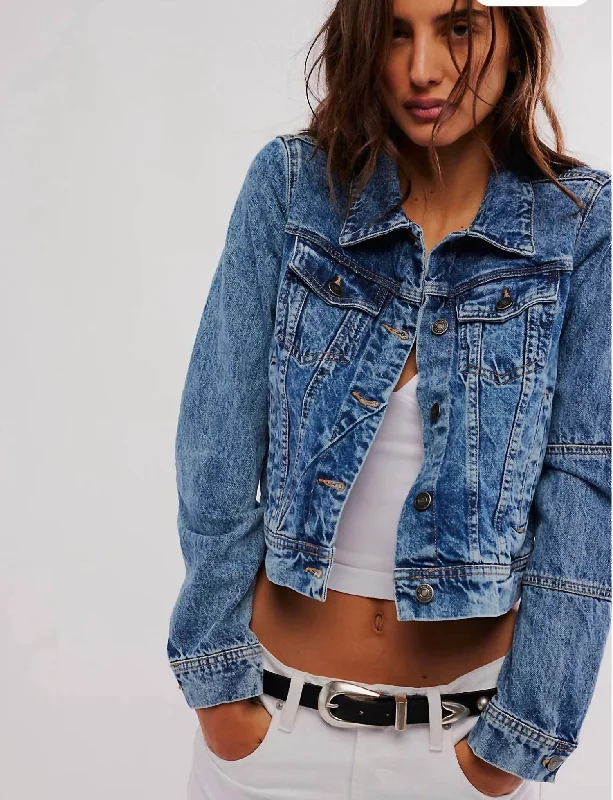 Clothing Woman Rumors Denim Jacket In Light Indigo