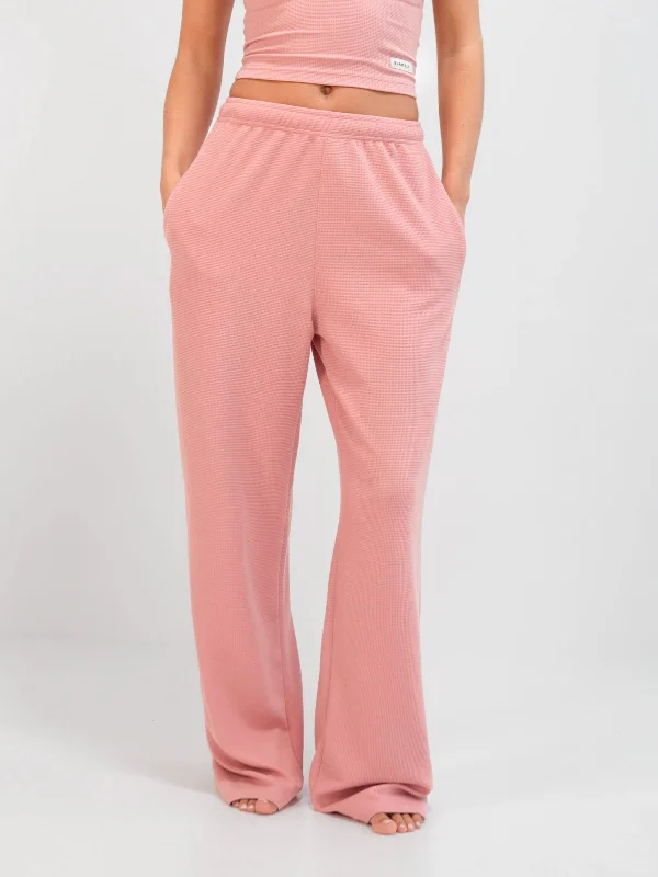 Women’s Clothing for All Occasions Soft Waffle Trousers - Rose Pink