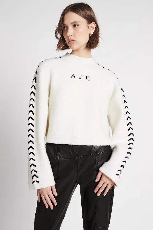 Trend Forward Threads Delphine Logo Knit Jumper