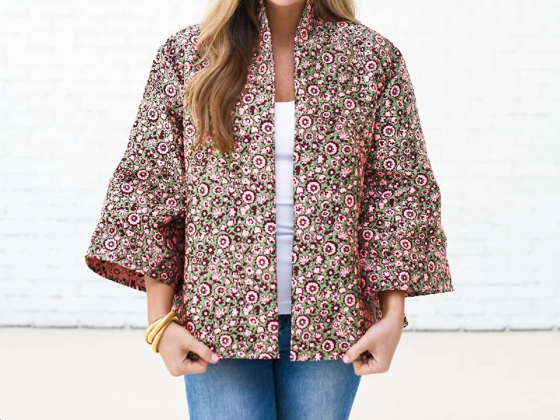 Unbeatable Prices Jackie Jacquard Jacket In Pink/green