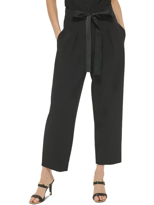 Chic Women’s Clothing Online Womens Belted Twill Dress Pants