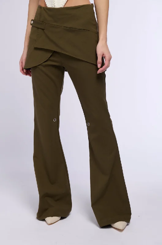 Flash Sale Clothing FEELING BRAND NEW WOVEN SKIRT FLARE LEG PANT