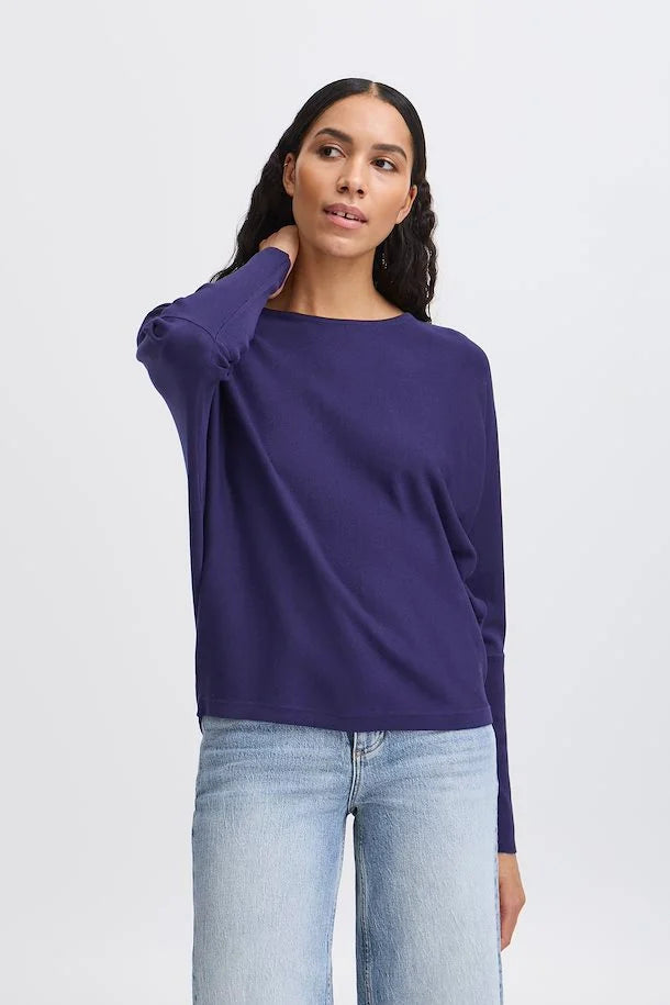 Women's Clothing BY MORLA BATWING KNIT NAVY