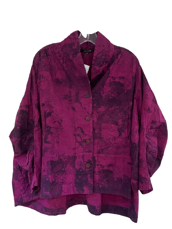 Women Clothing Women's Printed Jacket In Pink