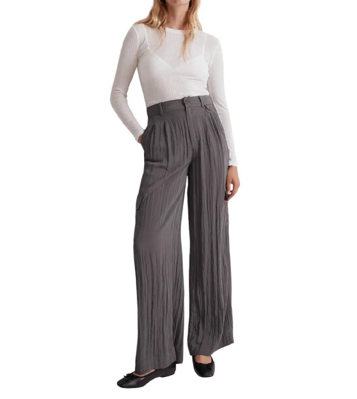 Women’s Evening Wear Harlow Wide-Leg Cargo Pant In Grey