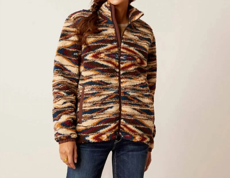 Women Clothes Chimayo Fleece Jacket In Sunset Saltillo