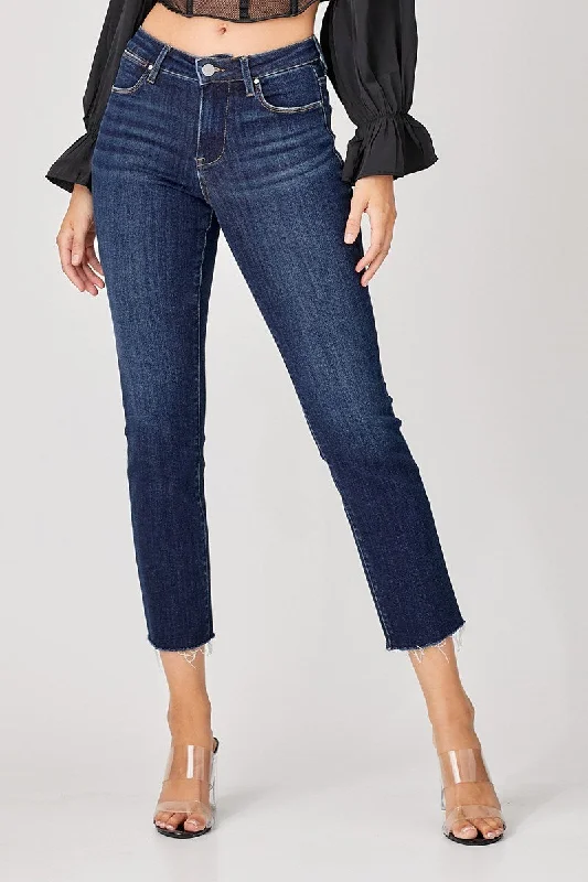 Versatile Women’s Clothing for All Occasions Mid Rise Cropped Dark Jeans