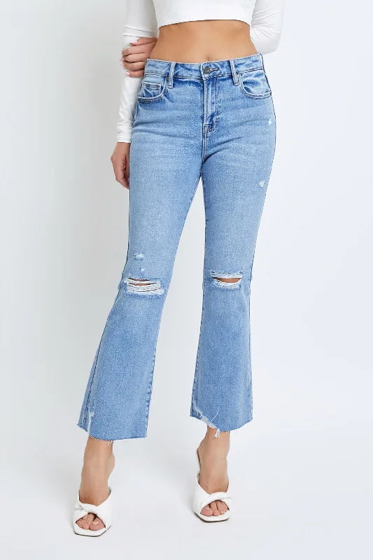 Discount Price Hidden Jeans Happi Distressed Cropped Flare